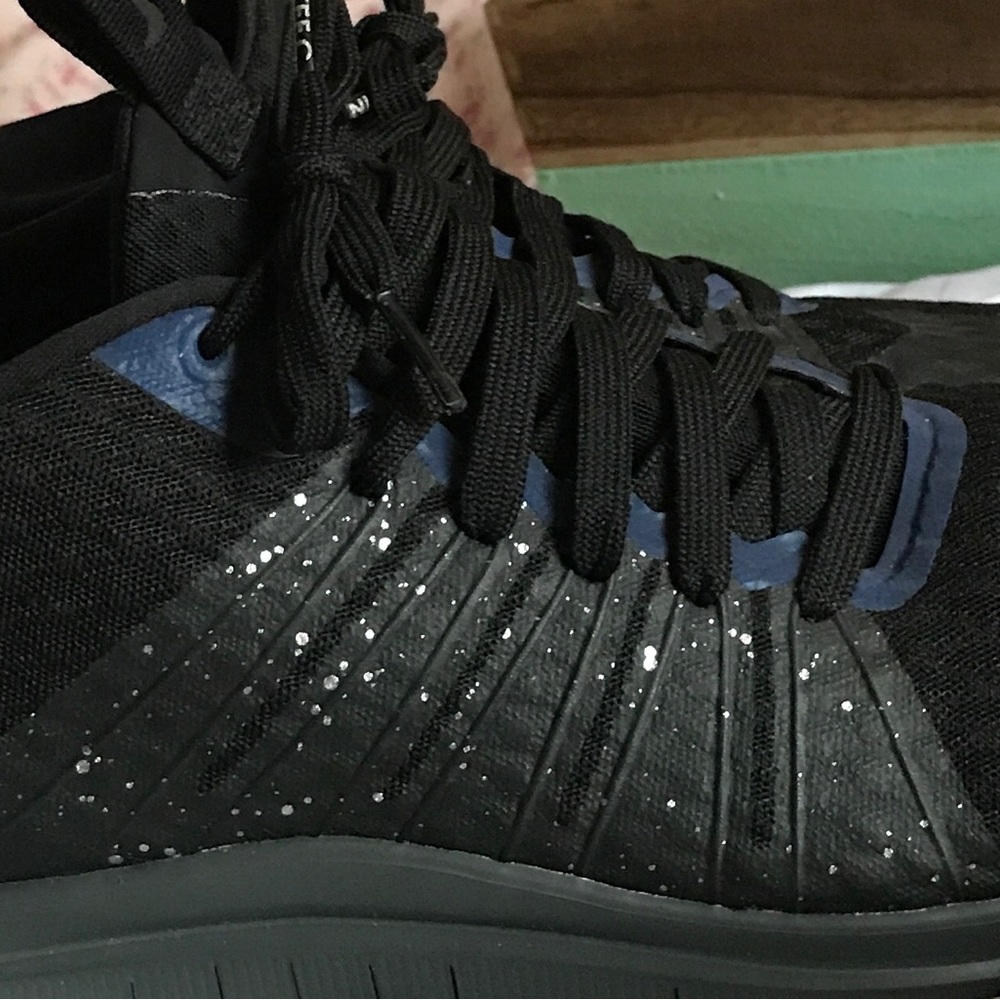 Blue black sparkly~~Womens Nike free 3.0